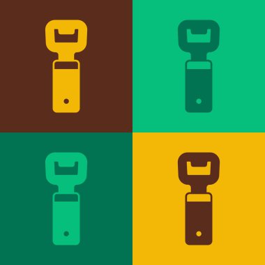 Pop Art Bottle açılış simgesi renk arkaplanında izole edildi. Vektör.