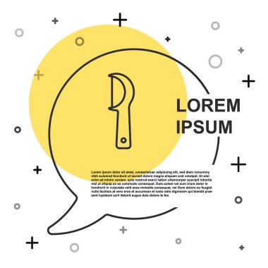 Siyah çizgi diş ipi simgesi beyaz arkaplanda izole edildi. Rastgele dinamik şekiller. Vektör.