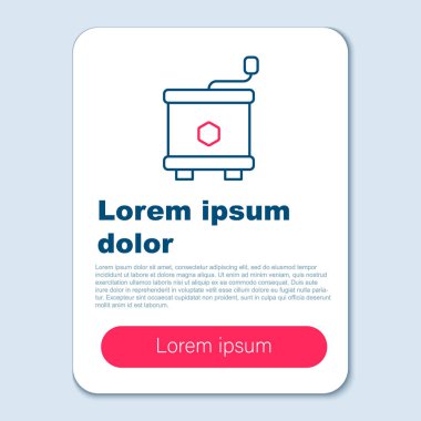 Line Honey extractor icon isolated on grey background. Mechanical device for honey extraction from honeycombs. Colorful outline concept. Vector.