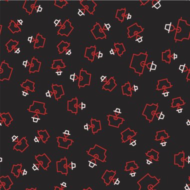 Çizgi Korkuluğu simgesi siyah arkaplanda izole edilmiş. Vektör.