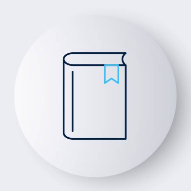 Satır Defteri simgesi beyaz arkaplanda izole edildi. Renkli taslak konsepti. Vektör