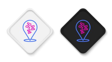 Uykucu simgesi beyaz arkaplanda izole edildi. Uykucu Zzzz konuşma balonu. Renkli taslak konsepti. Vektör