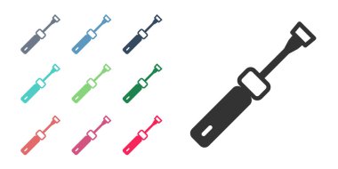 Beyaz arkaplanda siyah tornavida simgesi izole edildi. Servis aracı sembolü. Simgeleri renklendirin. Vektör