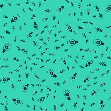 Yeşil arka planda siyah şampuan ikonu izole edilmiş kusursuz desen. Vektör