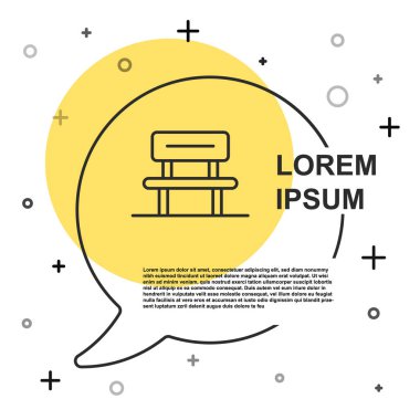 Black line Waiting hall icon isolated on white background. Random dynamic shapes. Vector