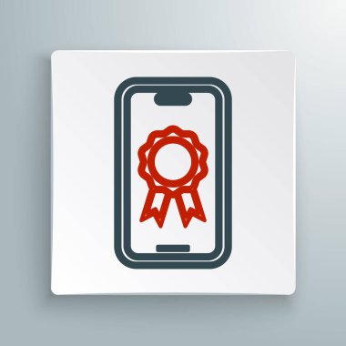 Beyaz arka planda izole edilmiş diploma ikonu ile çevrimiçi eğitim. Diplomanı evde internetten aldım. Giyinme ve video semineri öğrenme. Renkli taslak konsepti. Vektör