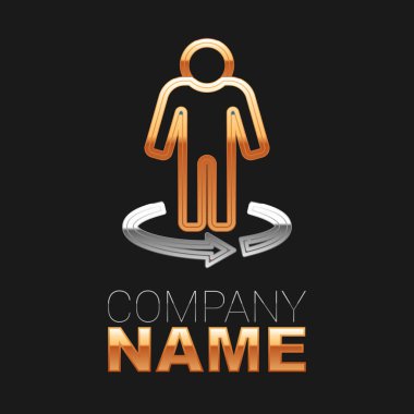 Siyah arkaplanda 3D satır modelleme simgesi izole edildi. Artırılmış gerçeklik mi yoksa sanal gerçeklik mi? Renkli taslak konsepti. Vektör