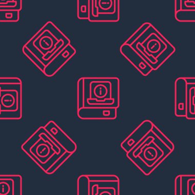 Kırmızı çizgi Kullanıcı elle simgesi siyah arkaplanda izole edilmiş. Kullanıcı rehberi kitabı. Talimat işareti. Kullanmadan önce oku. Vektör