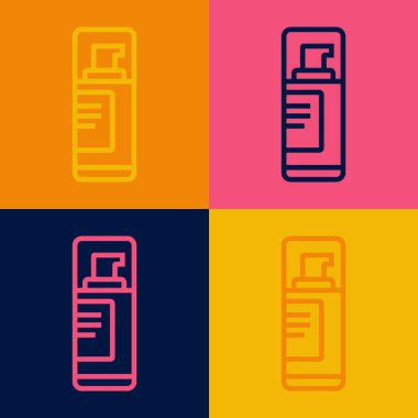 Pop sanat eseri tıraş köpüğü simgesi renk arkaplanında izole edilmiş. Tıraş köpüğü. Vektör