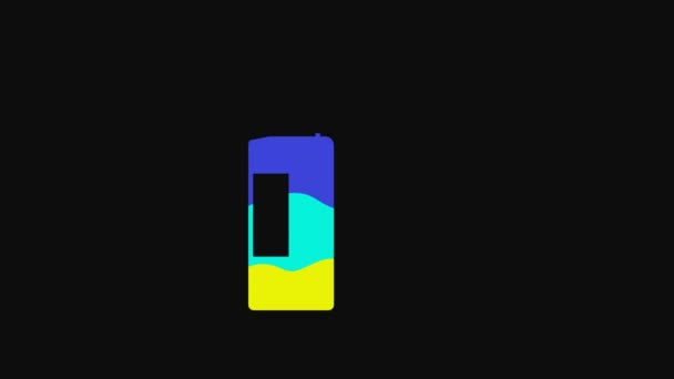 Yellow Perfume Icon Isolated Black Background Video Motion Graphic Animation — Video
