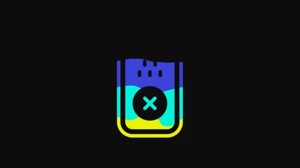 Yellow Taxi Mobile App Icon Isolated Black Background Mobile Application — Stok video
