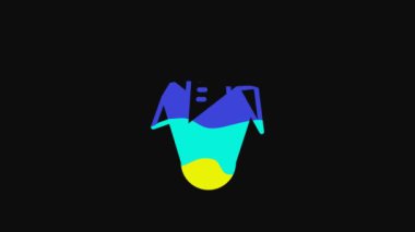 Yellow Corn icon isolated on black background. 4K Video motion graphic animation.