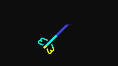 Yellow Medieval arrows icon isolated on black background. Medieval weapon. 4K Video motion graphic animation.