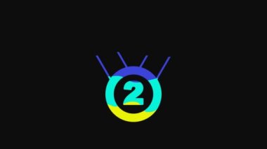 Yellow Medal icon isolated on black background. Winner symbol. 4K Video motion graphic animation.