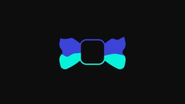 Yellow Bow tie icon isolated on black background. 4K Video motion graphic animation.