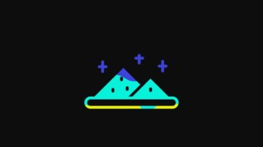 Yellow Magic powder icon isolated on black background. 4K Video motion graphic animation.
