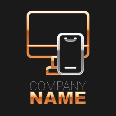 Çevrimiçi sipariş verme ve fast food dağıtım ikonu siyah arka planda izole edildi. Renkli taslak konsepti. Vektör