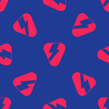 Kırmızı Gitar seçimi simgesi mavi arkaplanda izole edilmiş. Müzik aleti. Vektör