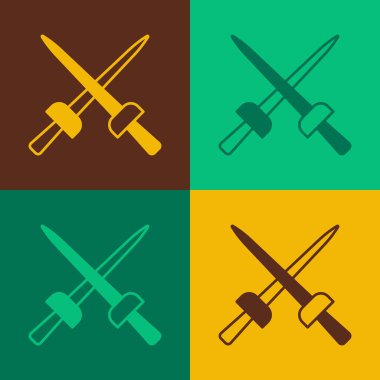 Pop Art Eskrim simgesi renk arkaplanında izole edildi. Spor malzemeleri. Vektör