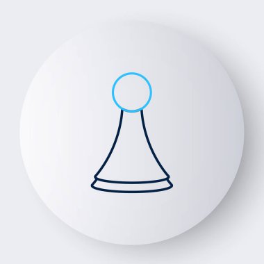 Tahta oyun simgesi için Satır Çipi beyaz arkaplanda izole edildi. Renkli taslak konsepti. Vektör