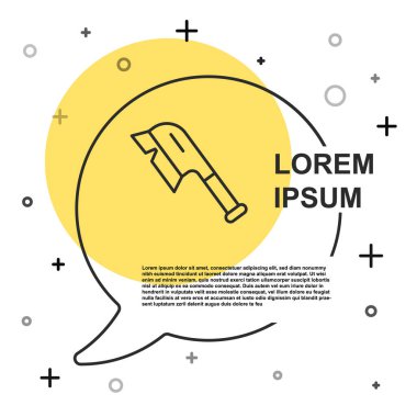 Temizlik simgesi için siyah çizgi fırçası beyaz arkaplanda izole edildi. Temizlik hizmeti konsepti. Rastgele dinamik şekiller. Vektör