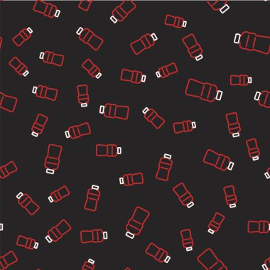 Bir şişe su ikonu siyah arka planda izole edilmiş. Soda su içme tabelası. Vektör