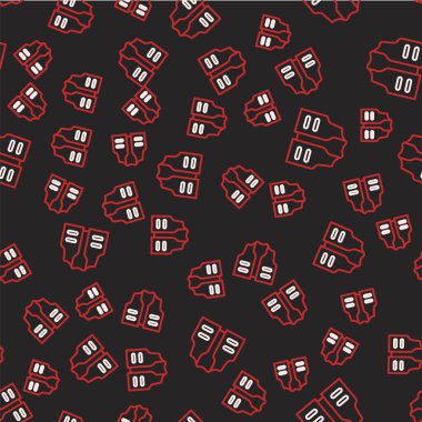 Çizgili balıkçı ceketi simgesi siyah arka planda izole edilmiş. Balıkçı yeleği. Vektör