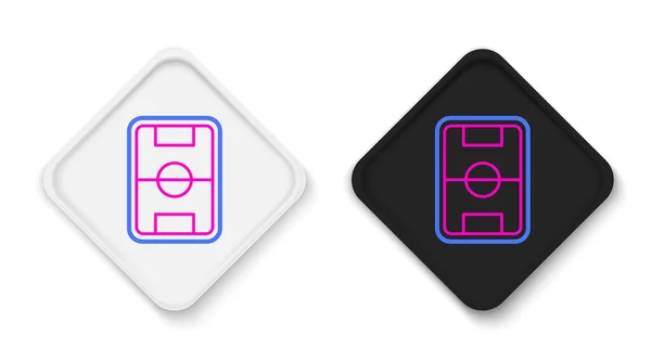 Γραμμή Ποδόσφαιρο Ποδόσφαιρο Πεδίο Εικονίδιο Απομονώνονται Λευκό Φόντο Πολύχρωμο Περίγραμμα — Διανυσματικό Αρχείο