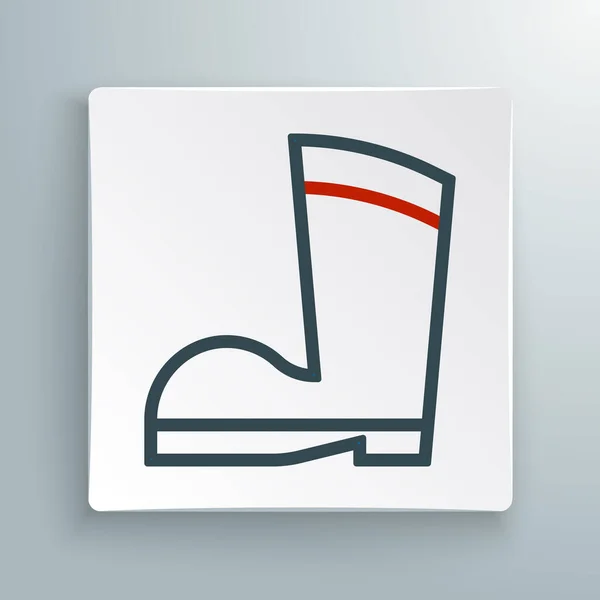 Line Wasserdichte Gummistiefel Symbol Isoliert Auf Weißem Hintergrund Gummistiefel Für — Stockvektor