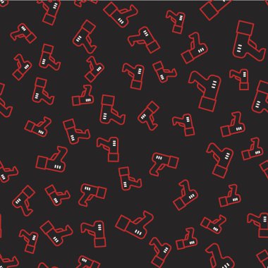 Satır Tarayıcı barkod simgesini tarıyor. Siyah arkaplanda izole edilmiş pürüzsüz desen. Barkod etiketi. Parmaklıklı teslimat için kimlik. Vektör