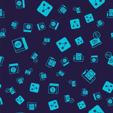 Finansal Kitap Reklamcılığını Paylaş ve kusursuz desen oluştur. Vektör.