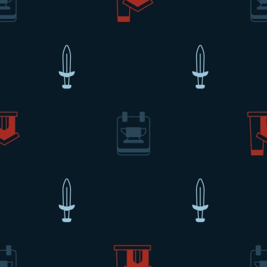 Demirci atölyesinin içini demirci örs aleti ve Ortaçağ kılıcıyla donatın. Vektör.