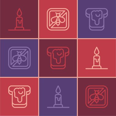 Bal ve Arı Simgesini Durdurun. Vektör.