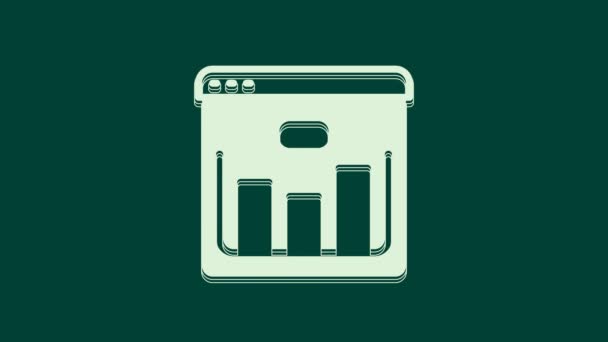 Weißer Browser Mit Wachstumsdiagrammen Für Den Aktienmarkt Und Geldsymbol Auf — Stockvideo