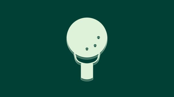 Blanco Pelota Golf Icono Camiseta Aislado Sobre Fondo Verde Animación — Vídeo de stock