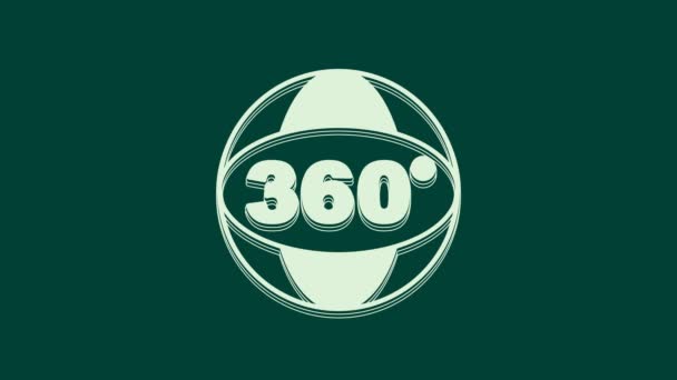 화이트 360 아이콘은 배경에서 분리되었다 가상의 360 카메라 Panorama Photo — 비디오