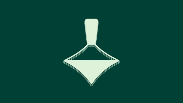 Білий Іграшковий Значок Whirligig Ізольований Зеленому Тлі Відео Рух Графічна — стокове відео
