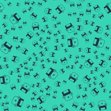 Siyah Kol Koltuğu simgesi yeşil arka planda izole edilmiş pürüzsüz desen. Vektör