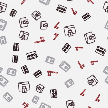 Dizüstü bilgisayarın şifresini, klasörünü ve kilidini, Güvenli ve Otomobil bariyerini kusursuz şekilde ayarla. Vektör