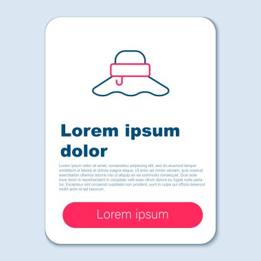 Balıkçı şapkası simgesi gri arkaplanda izole edildi. Renkli taslak konsepti. Vektör