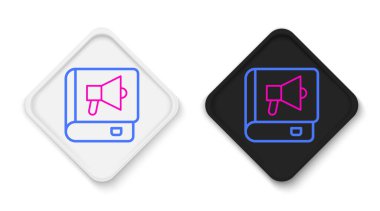 Satır Defteri simgesi beyaz arkaplanda izole edildi. Renkli taslak konsepti. Vektör