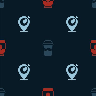 Reçel kavanozunu hazırla, kahve bardağını hazırla ve tavuk bacağını kusursuz yap. Vektör