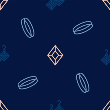 Küpeleri, düğün ve mücevher taşlarını kusursuz bir şekilde yerleştir. Vektör