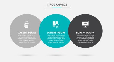 Dönüş karton kutu POS uçbirim ve Buy düğmesini ayarla. Ticari bilgi şablonu. Vektör.