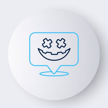 Mutlu Cadılar Bayramı simgesi beyaz arka planda izole edildi. Renkli taslak konsepti. Vektör