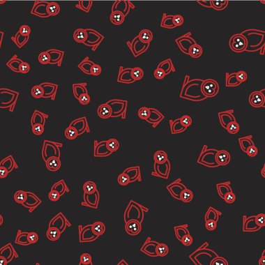 Hat Baykuşu simgesi siyah arkaplanda izole edilmiş. Hayvan sembolü. Vektör