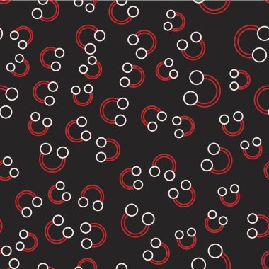 Çizgi delme simgesi siyah arkaplanda izole edilmiş. Vektör