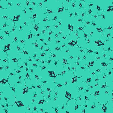 Kolye ikonundaki siyah kolye yeşil arka planda izole edilmiş pürüzsüz desen. Vektör