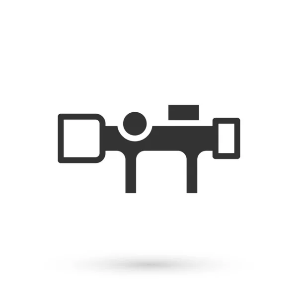 Піктограма Оптичного Прицілу Сірого Снайпера Ізольована Білому Тлі Перехрестя Снайперів — стоковий вектор