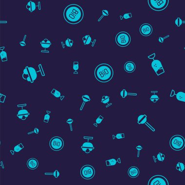 Dondurmayı kaseye koyun, şarap kadehi, biyoloji için bayrak ve lolipopu pürüzsüz kalıba sokun. Vektör